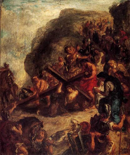 Le port de la croix du Christ – Eugène Delacroix Eugène Delacroix