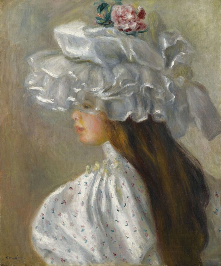 Femme au chapeau blanc – Pierre-Auguste Renoir Pierre-Auguste Renoir