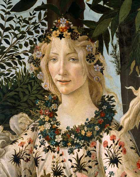 Détail du tableau « le printemps », tête de Flora – Sandro Botticelli Sandro Botticelli