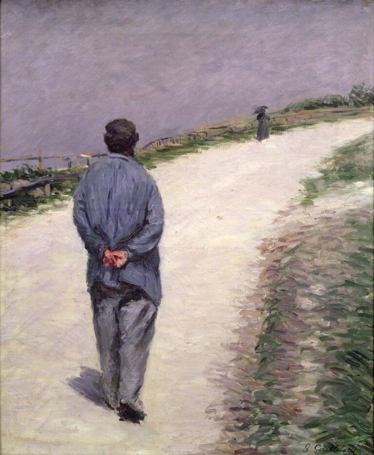 Père Magloire on the Road to Saint-Clair, Etretat – Caillebotte Gustave Caillebotte