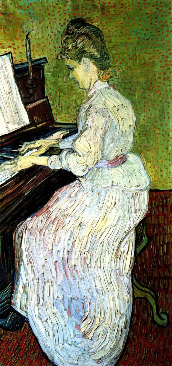 Mademoiselle Gachet au piano – Van Gogh Vincent Van Gogh