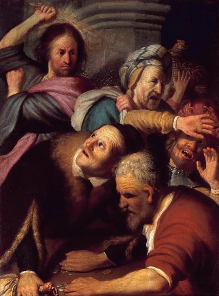 Jésus et les changeurs de monnaie – Rembrandt van Rijn Rembrandt van Rijn