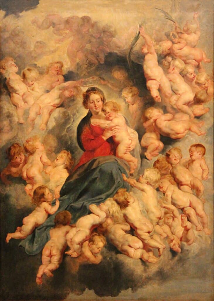 La Vierge à l’Enfant entourée des Saints Innocents ou, La Vierge aux Anges – Peter Paul Rubens Peter Paul Rubens