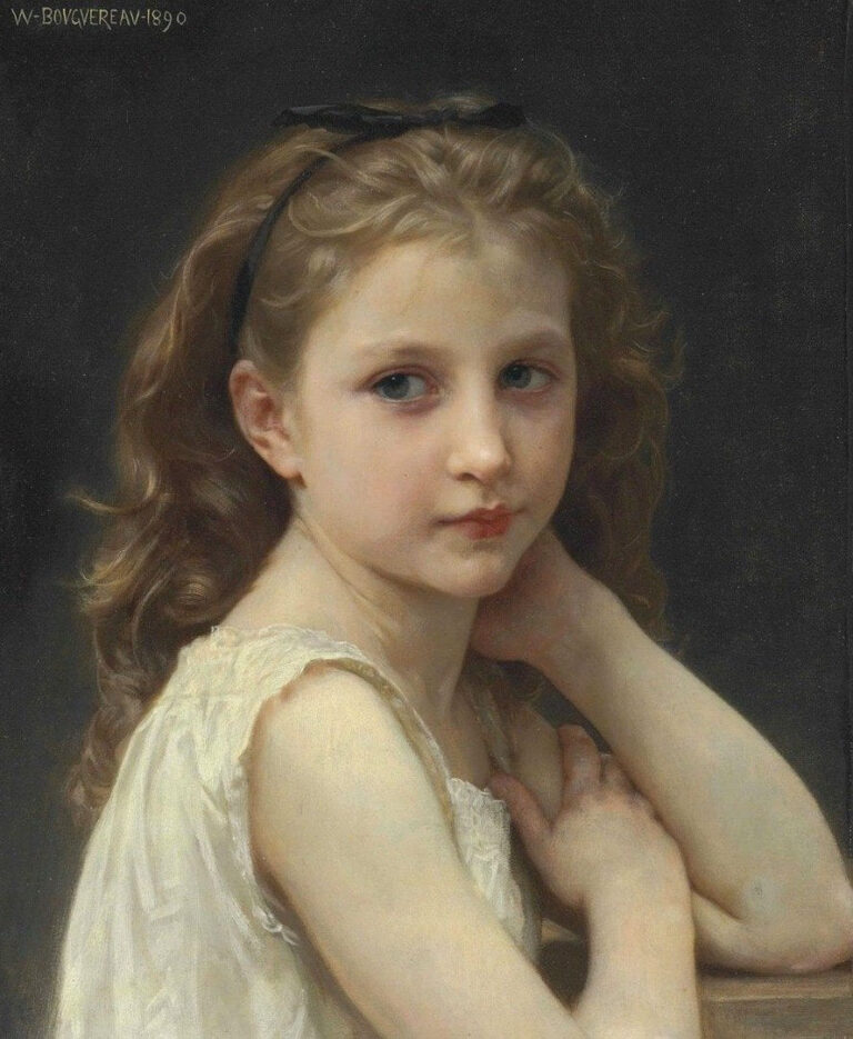 Tête d’une jeune fille – William Bouguereau William Bouguereau