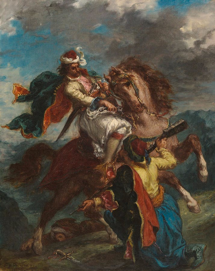 Lutte entre un Turc et un Grec – Eugène Delacroix Eugène Delacroix