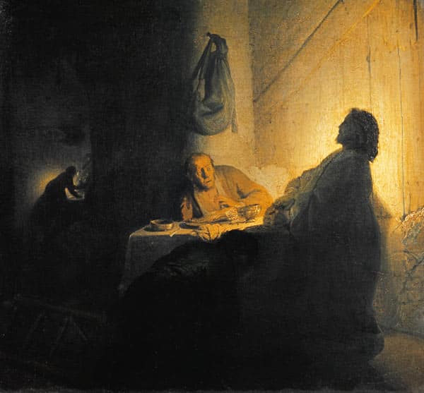 Le Christ ressuscité aux côtés de Emmaüs – Rembrandt van Rijn Rembrandt van Rijn