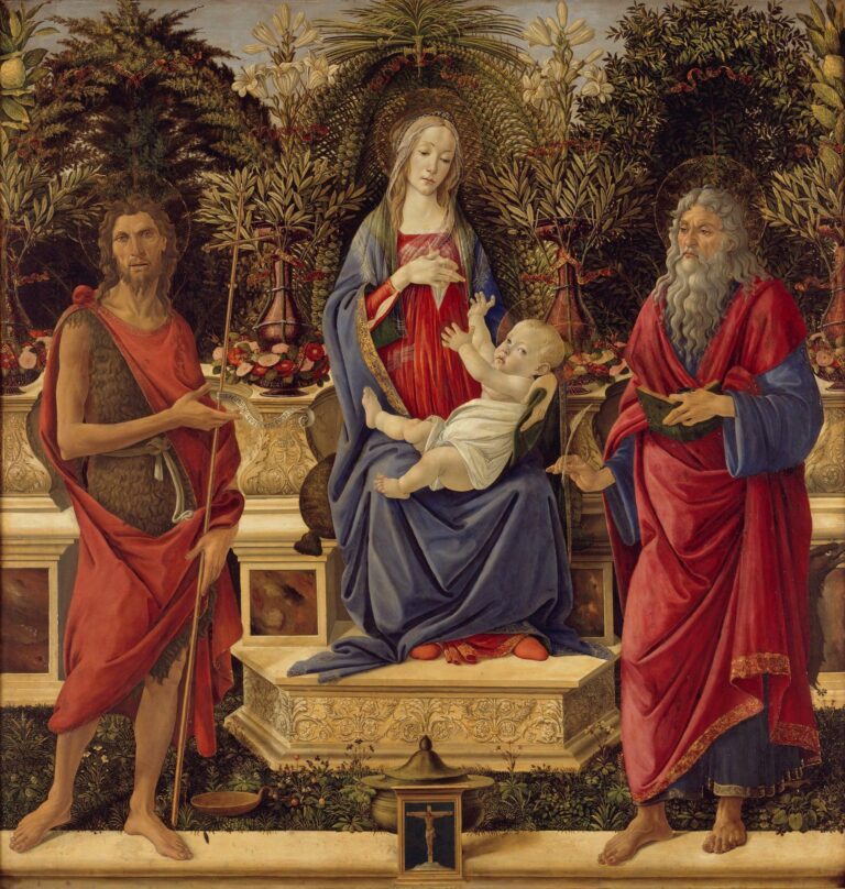 Vierge trônant avec un enfant et des saints – Sandro Botticelli Sandro Botticelli