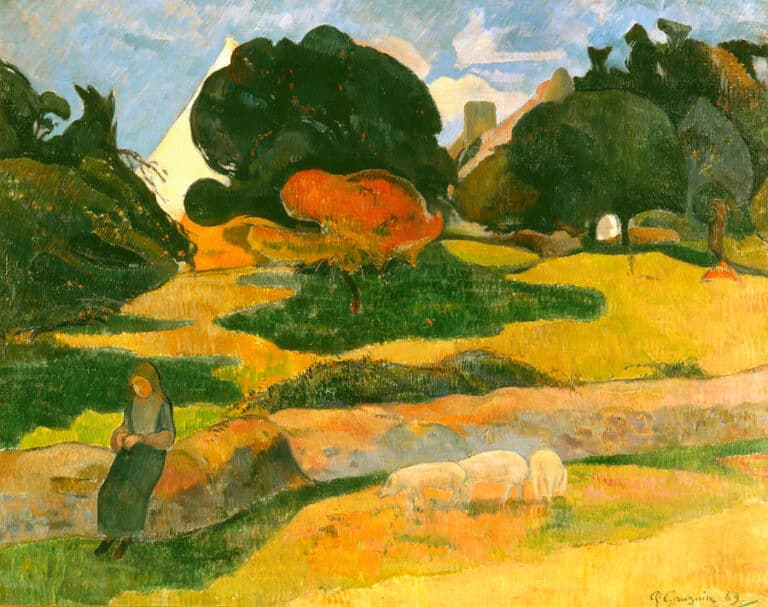 Fille gardant des porcs – Paul Gauguin Paul Gauguin