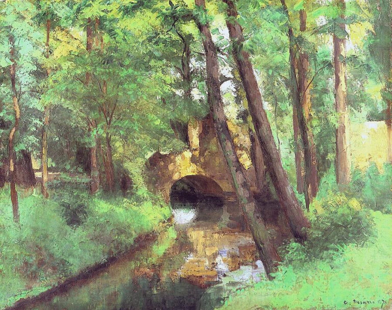 Le Petit Pont, Pontoise – Camille Pissarro Camille Pissarro