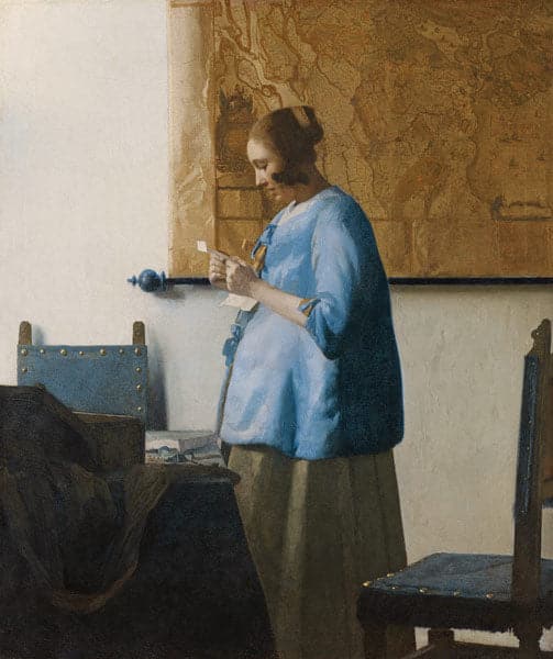 La Femme en bleu lisant une lettre – Johannes Vermeer Johannes Vermeer