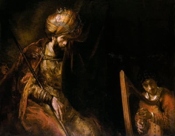 David joue de la harpe devant Saul – Rembrandt van Rijn Rembrandt van Rijn