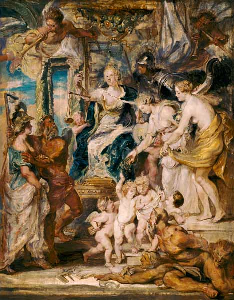 Le gouvernement heureux de la reine, croquis du cycle Médicis – Peter Paul Rubens Peter Paul Rubens