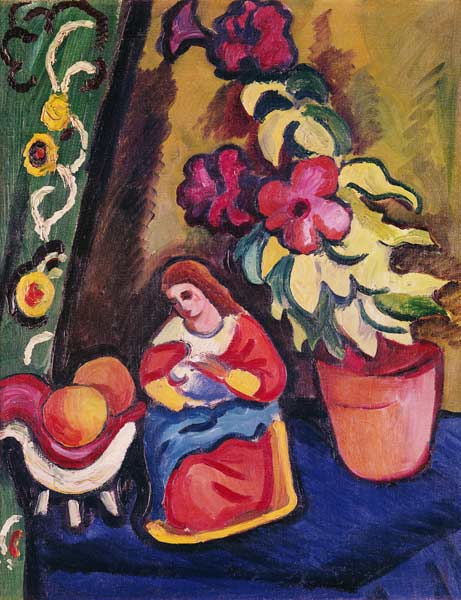 Vie avec La Madonne (Petunie et pommes) – August Macke August Macke