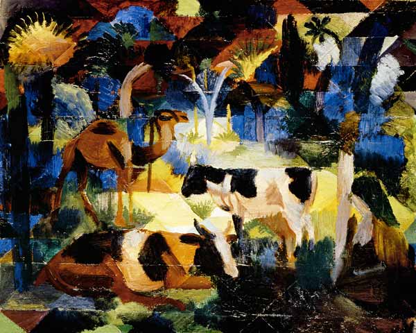 Paysage avec des vaches et des chameaux – August Macke August Macke