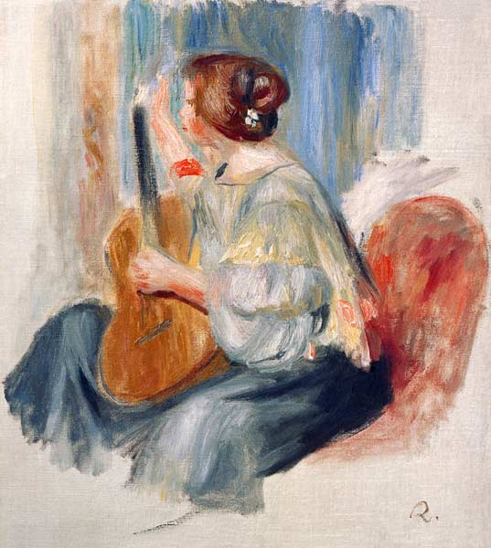 Femme avec guitare – Pierre-Auguste Renoir Pierre-Auguste Renoir