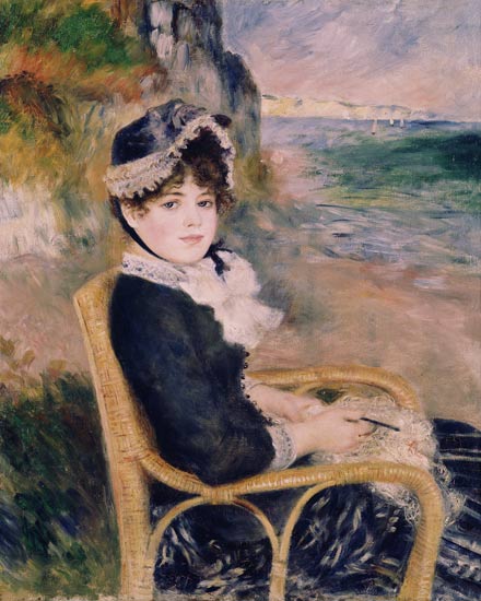 Haekelnde femme à la rive de la mer – Pierre-Auguste Renoir Pierre-Auguste Renoir