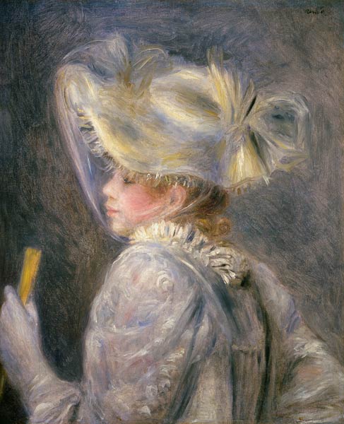 Jeune femme avec le chapeau blanc – Pierre-Auguste Renoir Pierre-Auguste Renoir