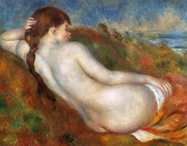 Fille nue, dans l’herbe de la dune – Pierre-Auguste Renoir Pierre-Auguste Renoir