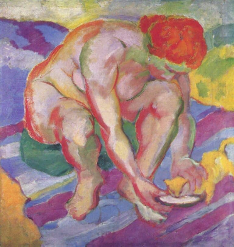 Nu au chat – Franz Marc Franz Marc