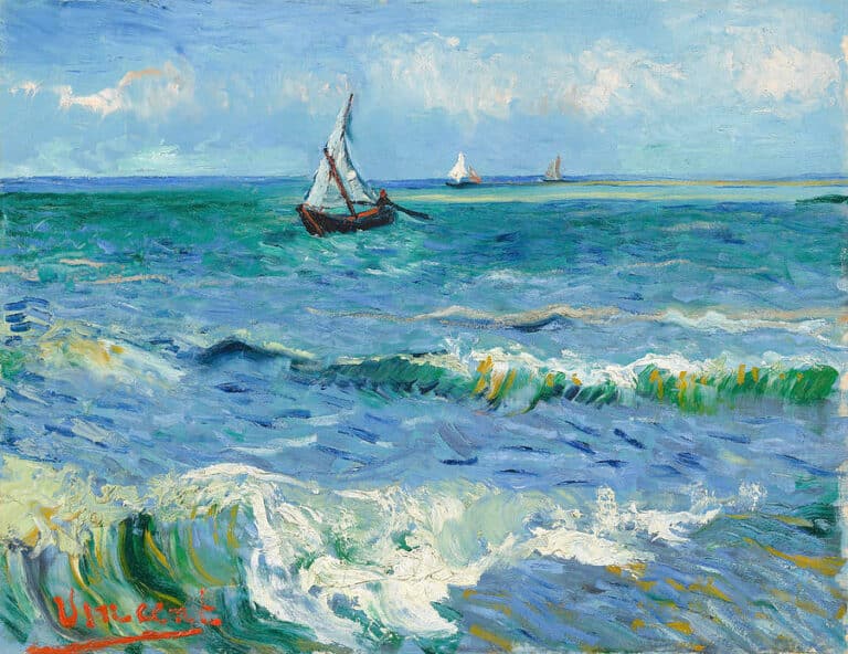 La mer à Saintes-Maries de la Mer – Van Gogh Tableaux Populaires