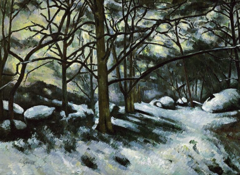 La neige fondante, Fontainebleau – Paul Cézanne Paul Cézanne