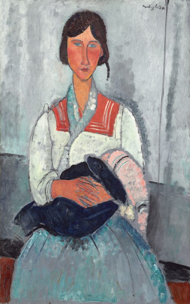 Femme gitane avec un bébé – Amedeo Modigliani Amedeo Modigliani