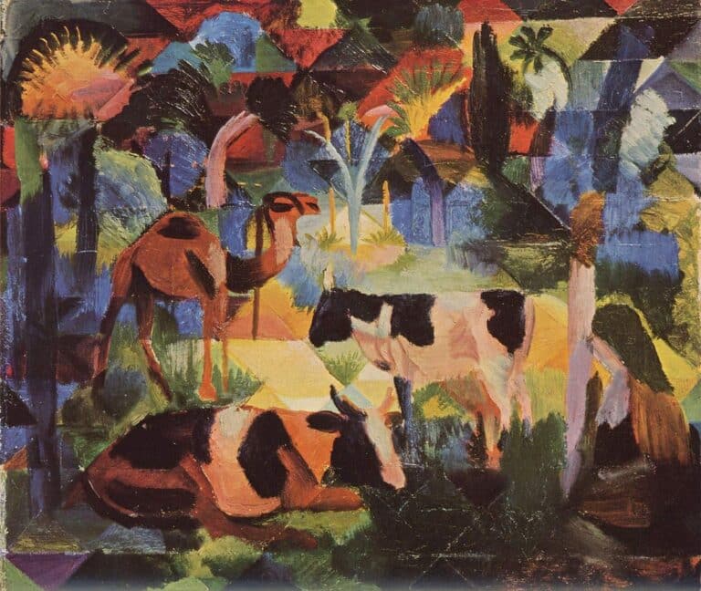 Paysage avec vaches et chameaux – August Macke August Macke