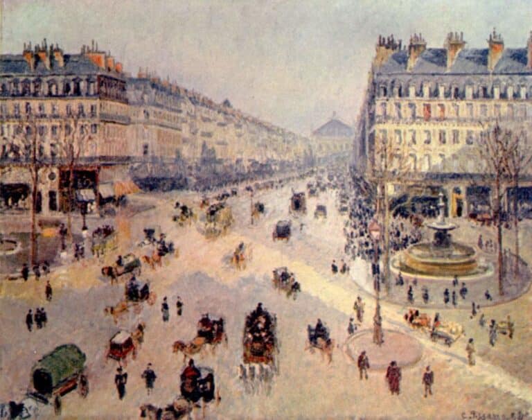 Avenue de l’Opéra, soleil, matinée d’hiver – Camille Pissarro Camille Pissarro