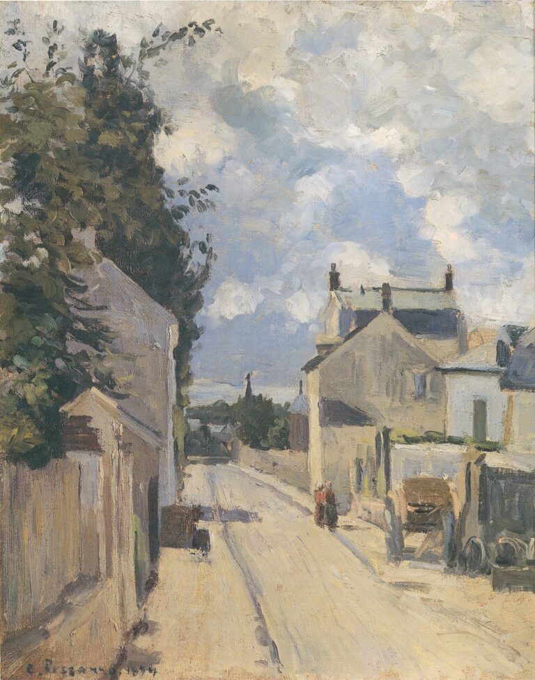 Rue de l’Hermitage, Pontoise – Camille Pissarro Camille Pissarro