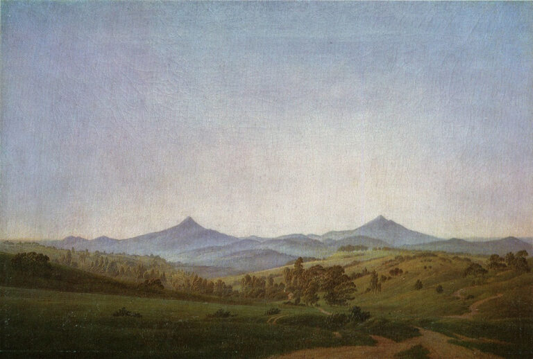 Paysage de Bohême avec le mont Milleschauer – Caspar David Friedrich Caspar David Friedrich