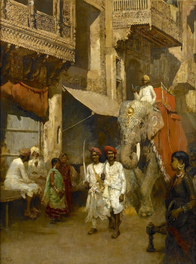 Promenade dans une rue indienne – Edwin Lord Weeks Edwin Lord Weeks