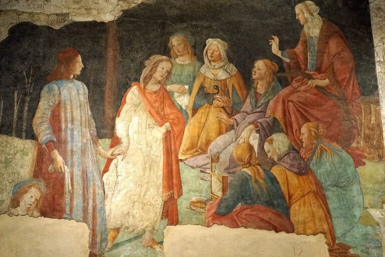 Un jeune homme est introduit dans le cercle des sept arts libres – Sandro Botticelli Sandro Botticelli