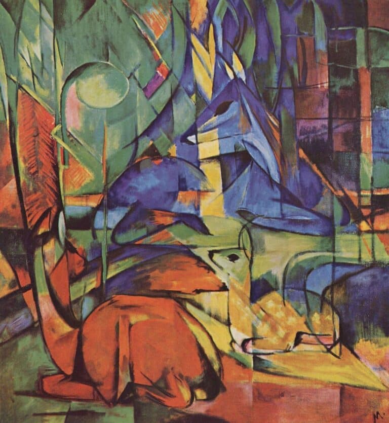 Cerf dans la forêt ii – Franz Marc Franz Marc