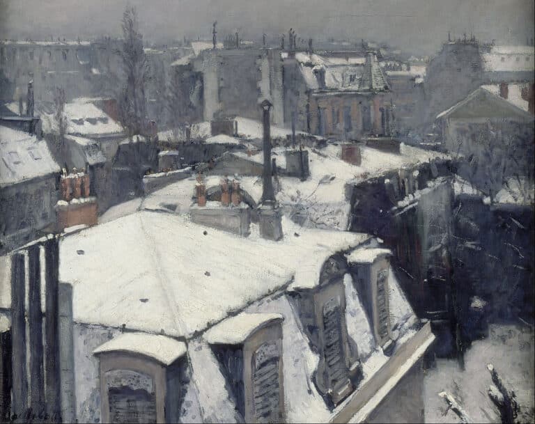 Vue de toits (Effet de neige) – Caillebotte Gustave Caillebotte