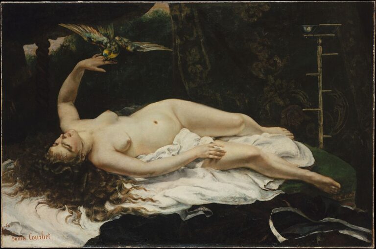 La Femme au perroquet – Gustave Courbet Gustave Courbet