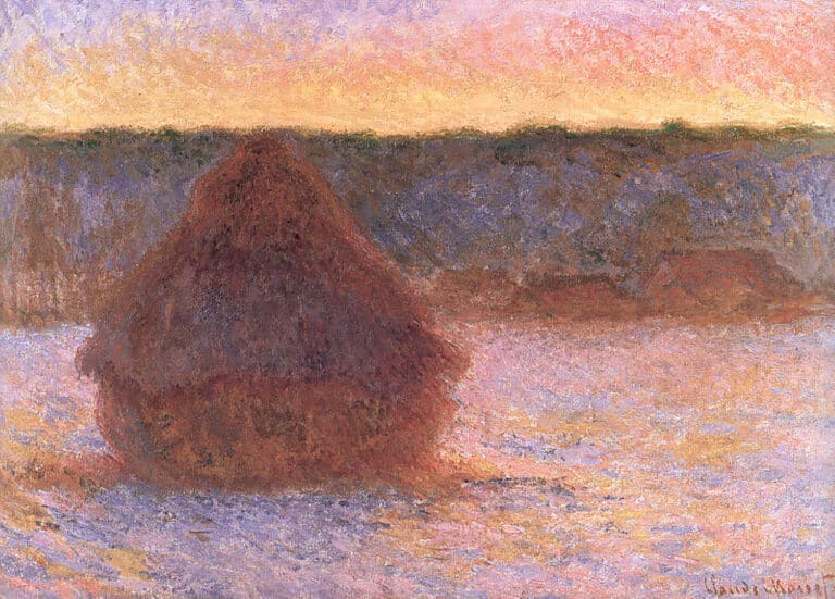 Meule, coucher de soleil, hiver – Claude Monet Claude Monet