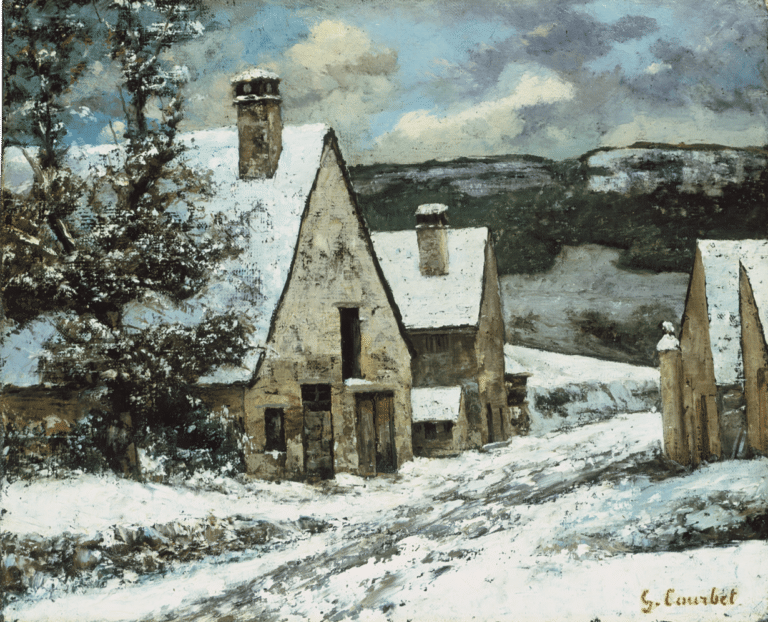 Bordure de village en hiver – Gustave Courbet Gustave Courbet