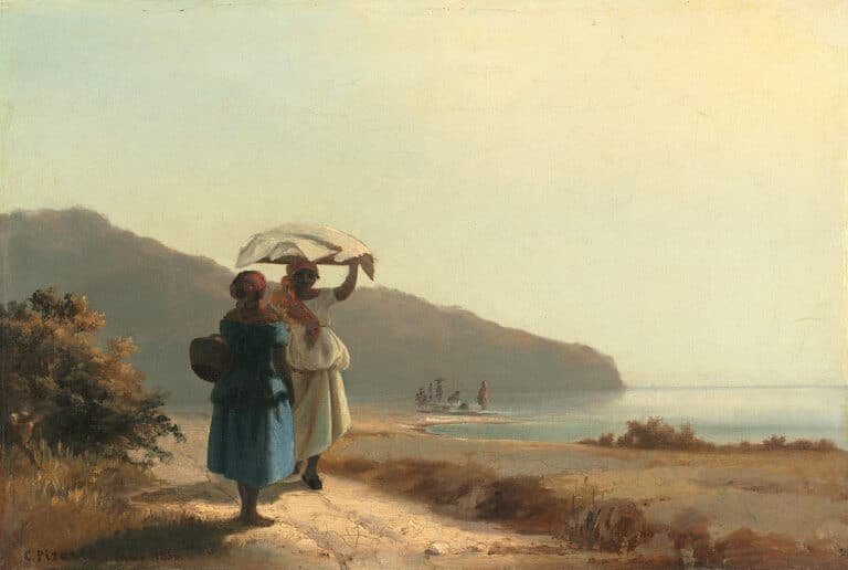 Deux femmes causant au bord de la mer, Saint Thomas – Camille Pissarro Camille Pissarro