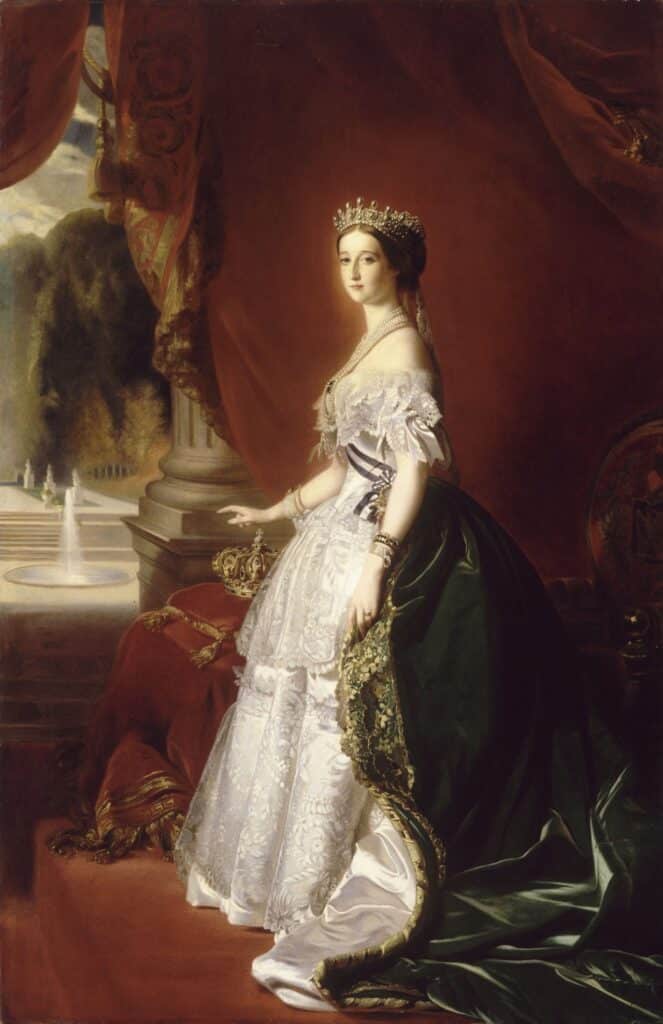 Portrait de l’impératrice Eugénie en robe de cour – Franz Xaver Winterhalter Franz Xaver Winterhalter