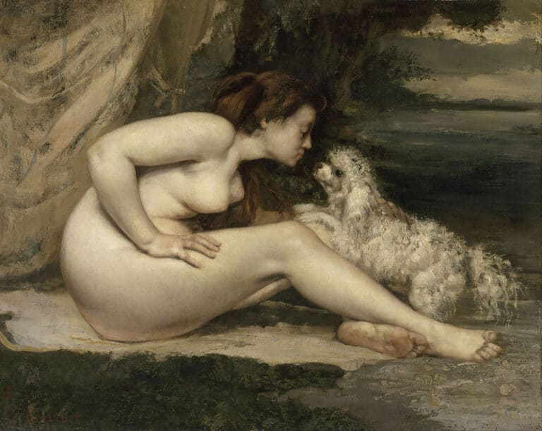 Femme nue au chien – Gustave Courbet Gustave Courbet