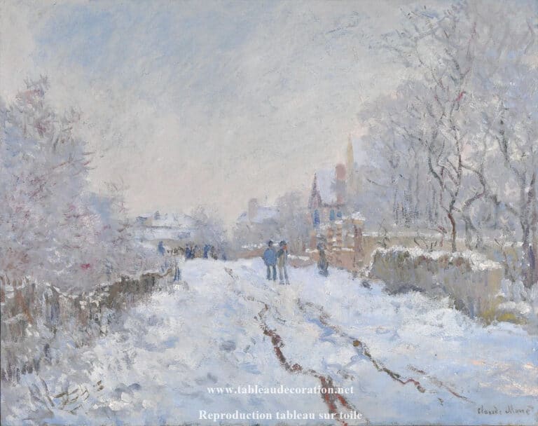 Rue sous la neige, Argenteuil – Tableau neige Monet Claude Monet