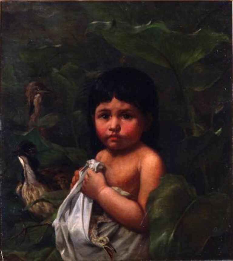 Enfant séminole avec butor, 1878 – William Holbrook Beard William Holbrook Beard