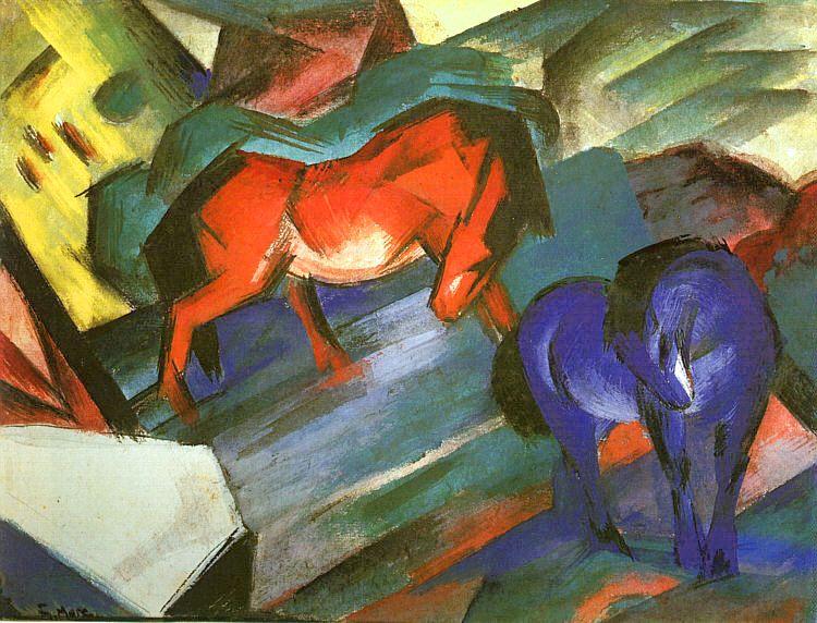 Chevaux rouges et bleus – Franz Marc Franz Marc