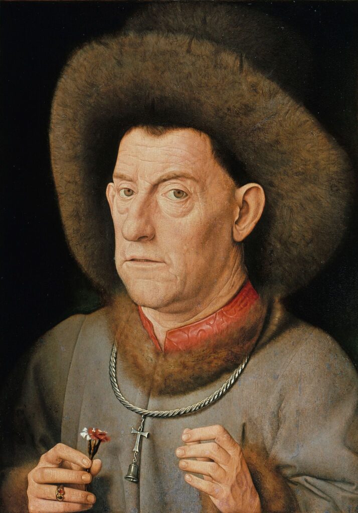 Portrait d’un homme avec un œillet – Jan Van Eyck Jan Van Eyck