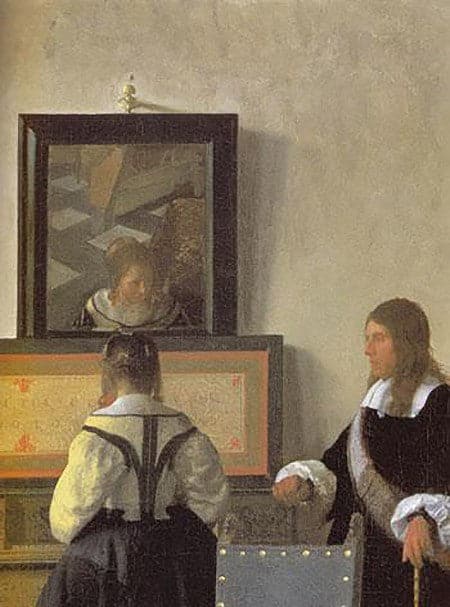 Le détail de la leçon de musique – Johannes Vermeer Johannes Vermeer