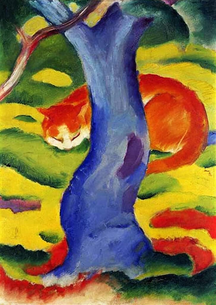 Chat derrière un arbre – Franz Marc Franz Marc