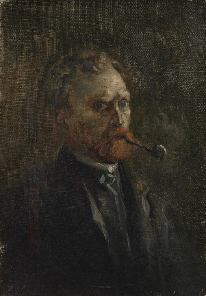 Autoportrait avec une pipe – Van Gogh Autoportraits de Vincent van Gogh