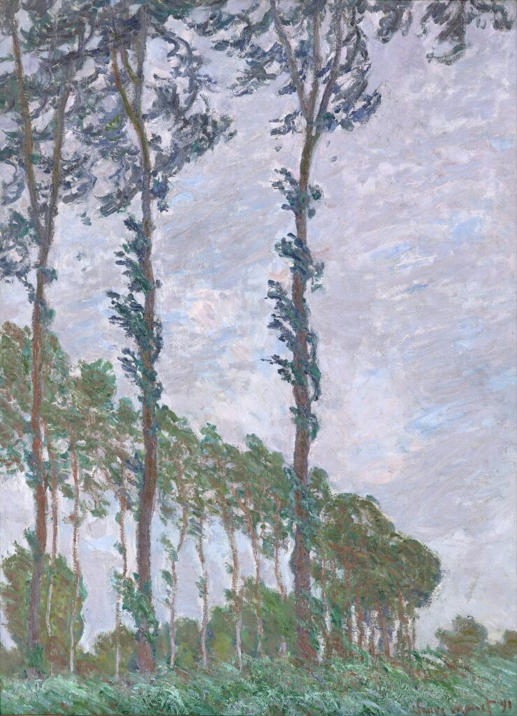 Effet de vent, série des peupliers – Claude Monet Claude Monet