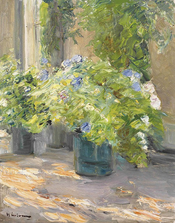 Pots de fleurs devant la maison – Max Liebermann Max Liebermann