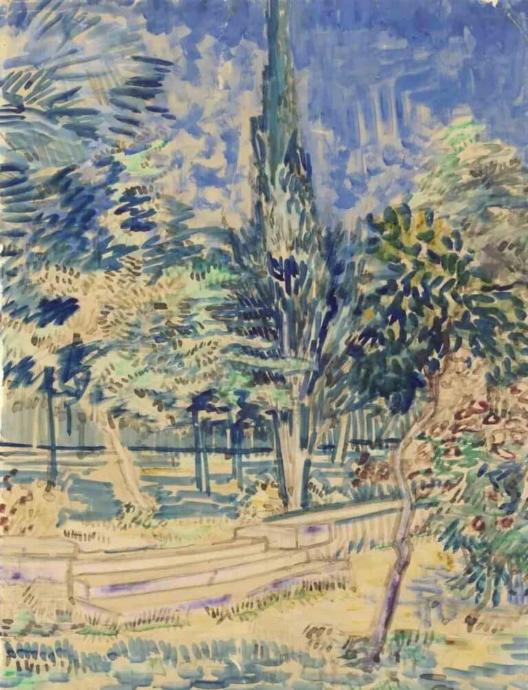 Escalier dans le jardin de l’asile – Van Gogh Vincent Van Gogh